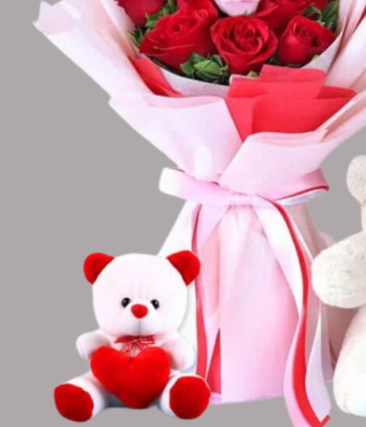 Luxe Love Trio | Red Roses & Teddy Bears Romantic Gift Set