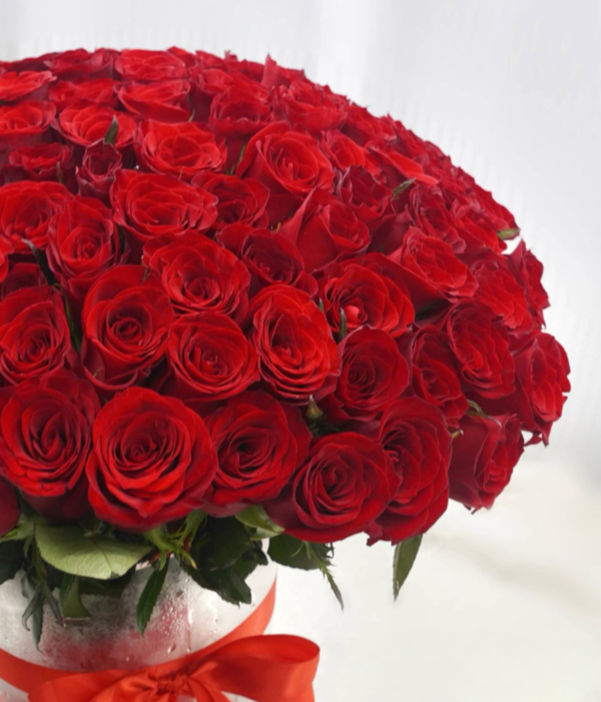 Red Roses With Vase
