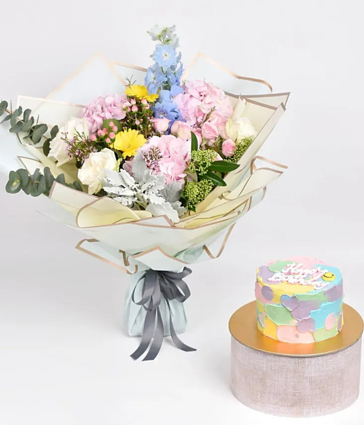 Flowers & Cake Birthday Combo | Spread Happiness & Joy