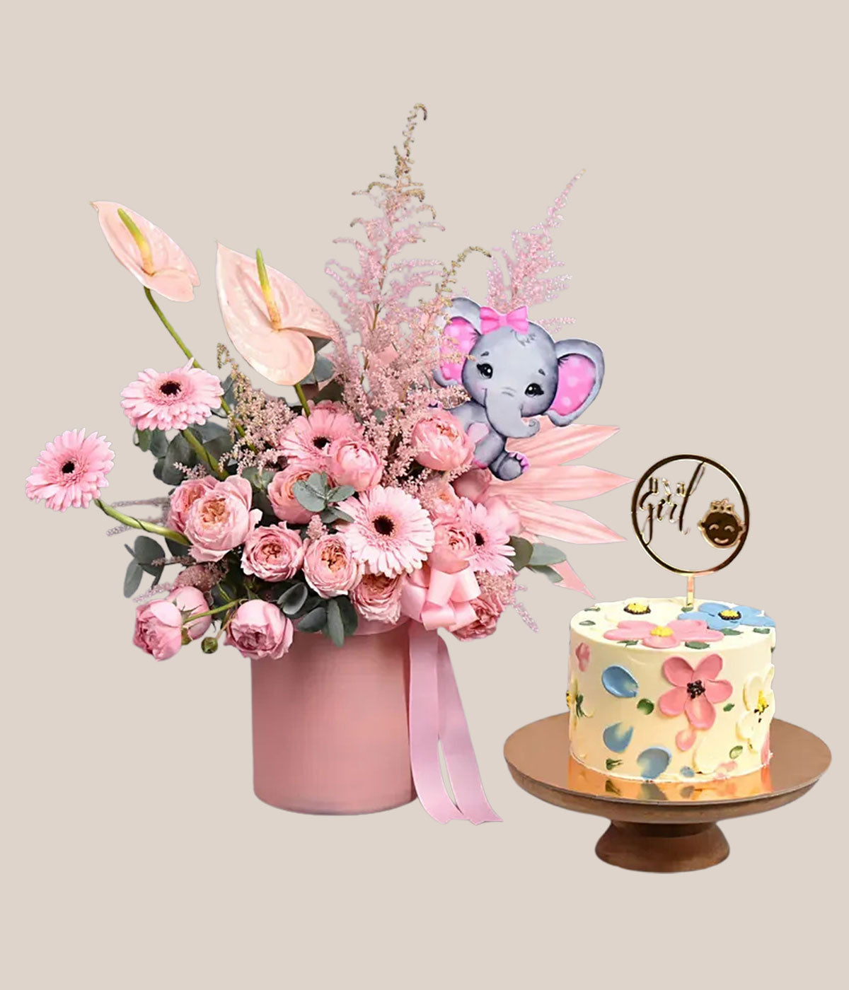 Welcome Princess - Charming Flowers And Sweet Cake Surprise
