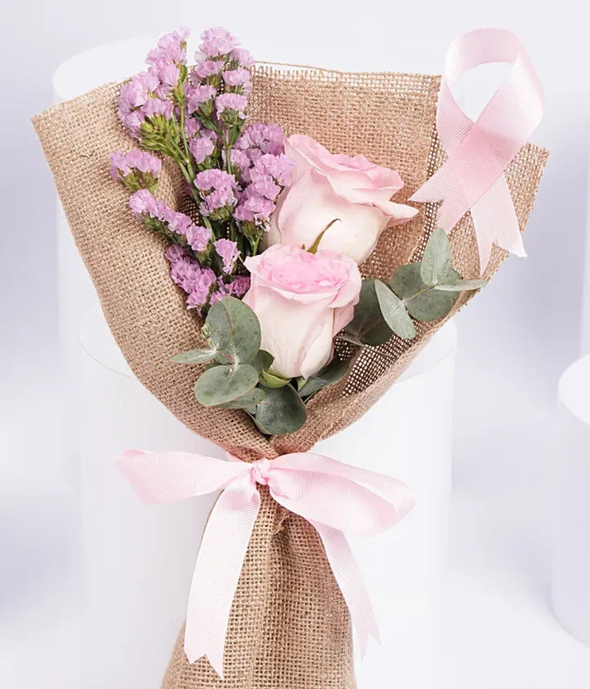 Pink Ribbon Rose Bouquet