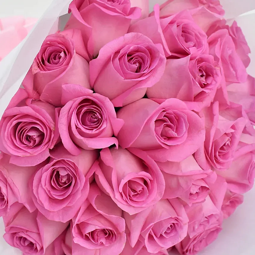 25 Light Pink Roses Designer Bouquet