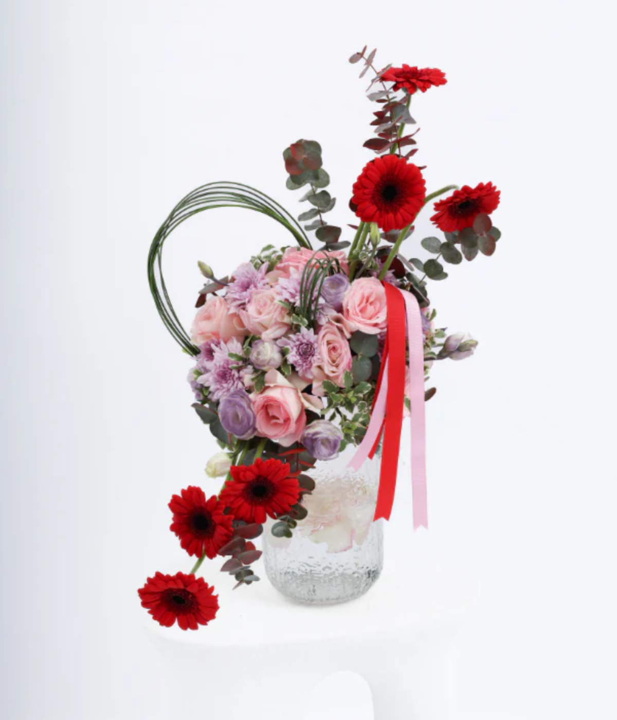Blushing Harmony Vase Arrangement