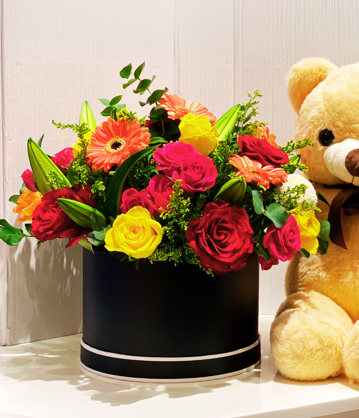 Fresh Flowers & Teddy Bear | Perfect Gift for Any Occasion