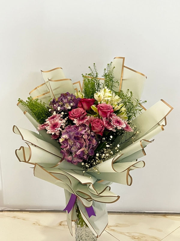 Pearl Petal Purple Boquet