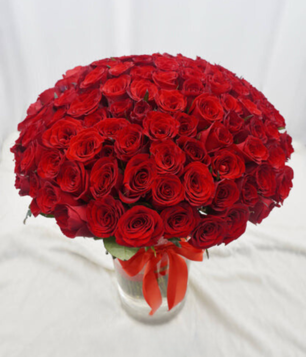 Red Roses With Vase