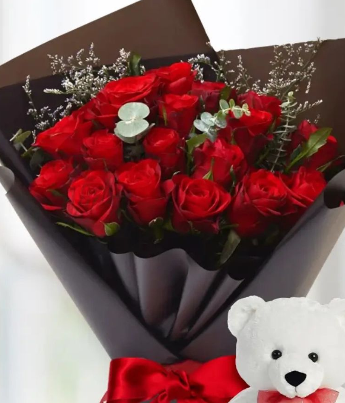 Romance Trio Delight | Flowers & Chocolates Gift Set