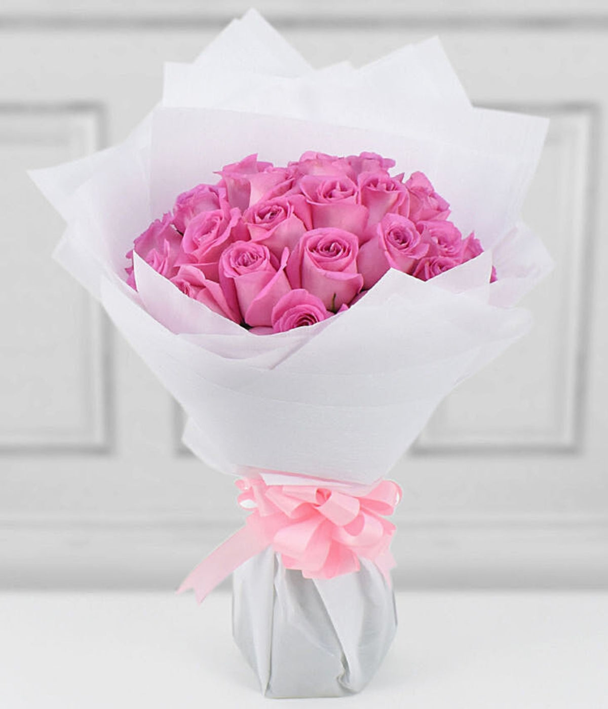25 Light Pink Roses Designer Bouquet