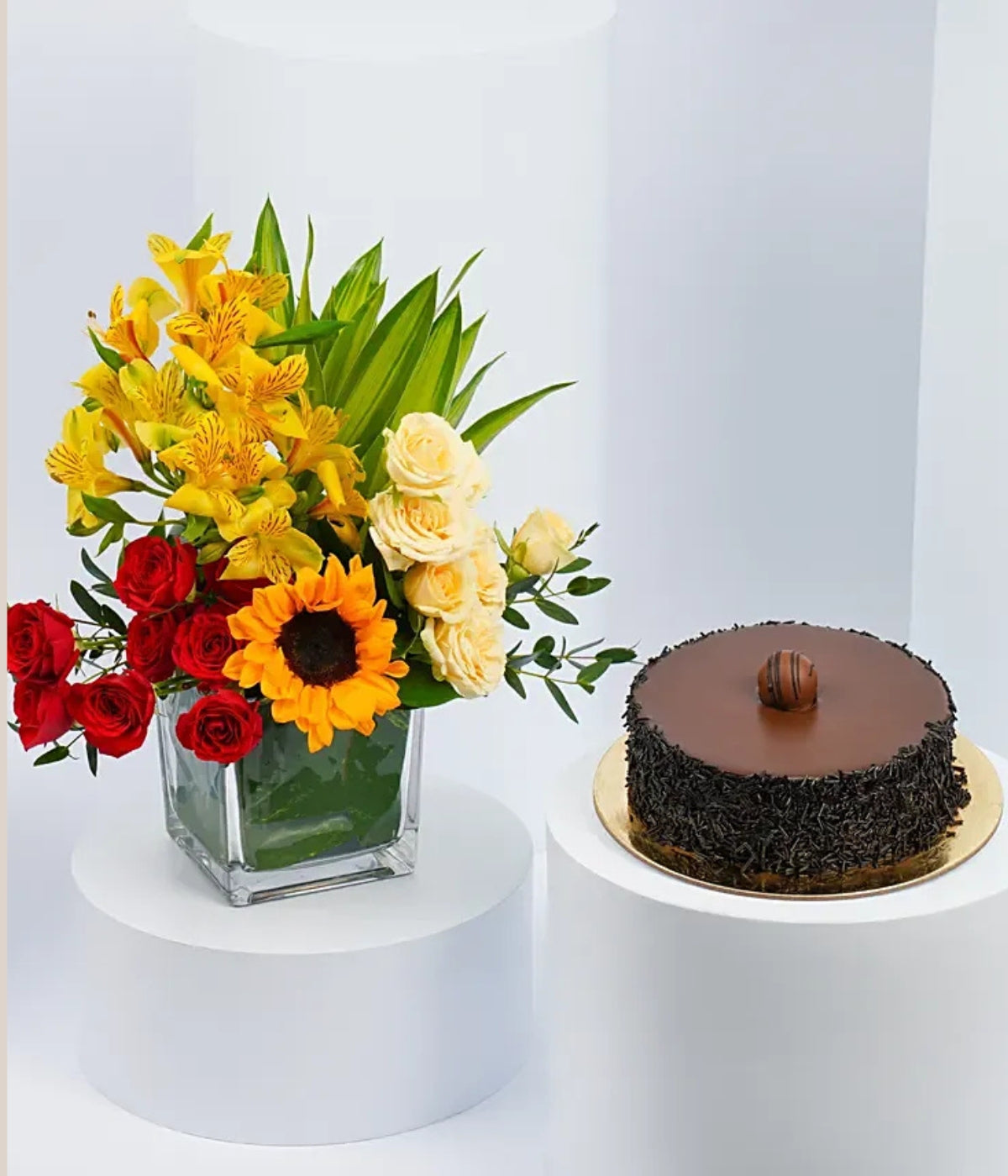 Chocolate Birthday Cake with Flowers | Perfect Celebration Gift