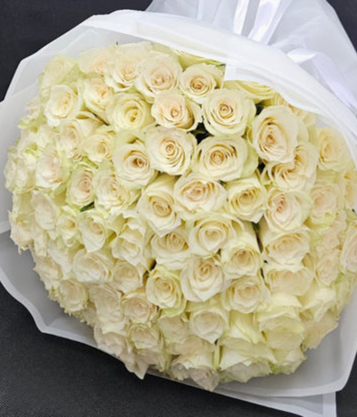 Devoted Love Pure 99 White Roses