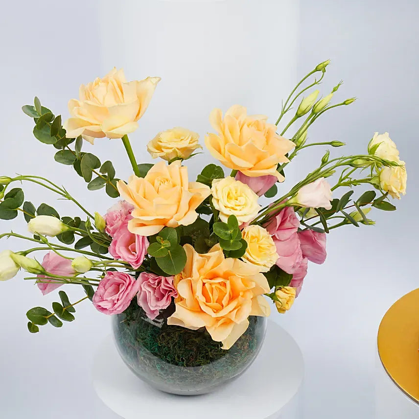 Elegant Red Velvet Cake with Roses | Perfect Gift Set