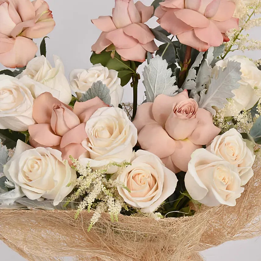 Fresh Roses with Cake and Balloons | Rose Affection Combo